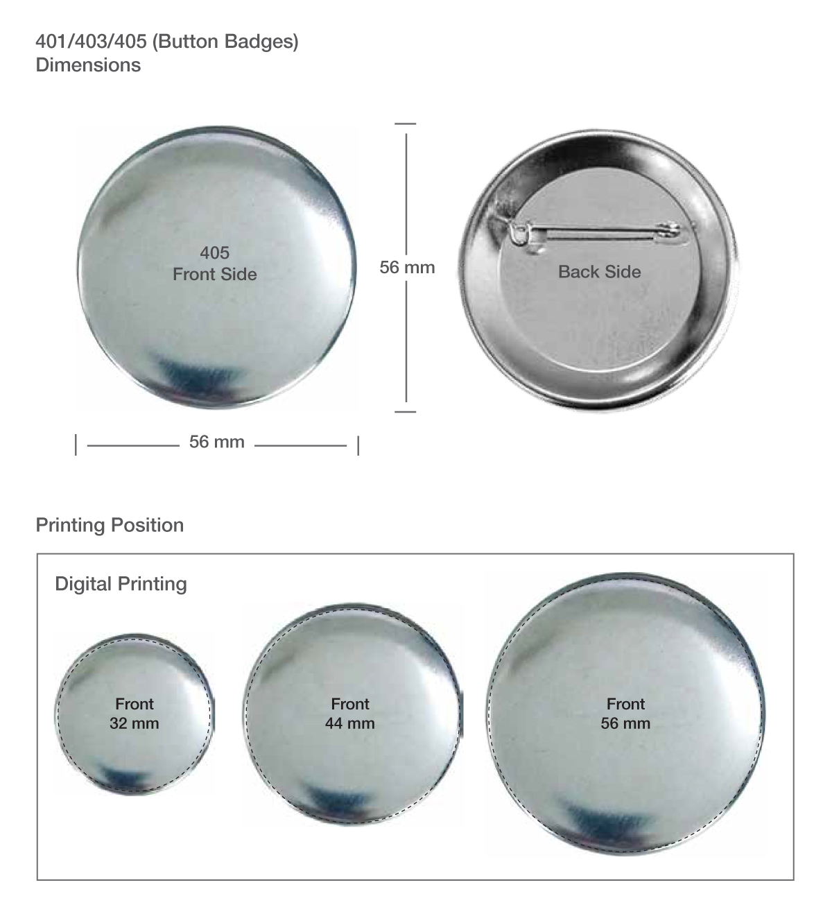 Button Badge Printing Details