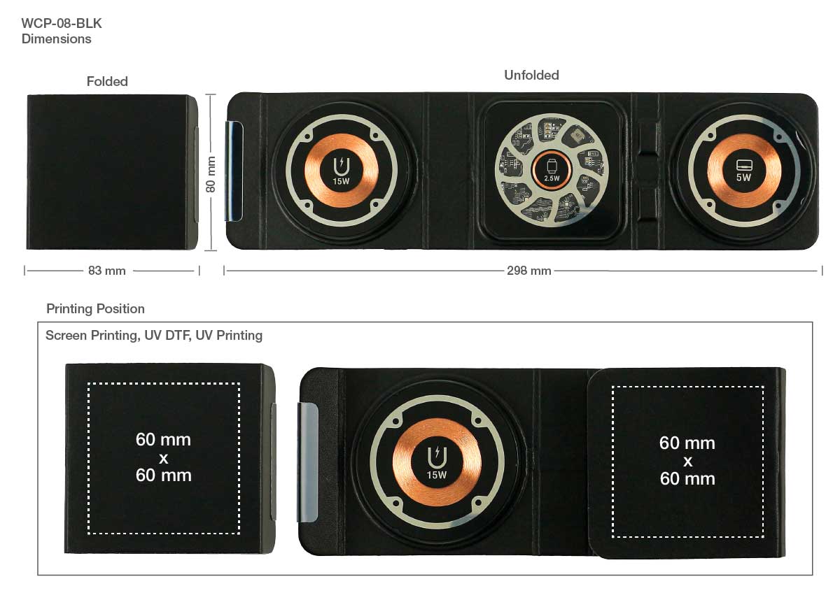 All in One Wireless Charger Printing Details