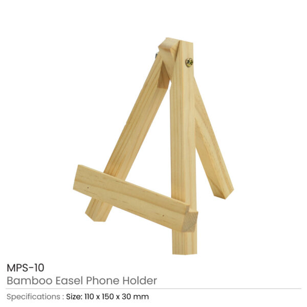 Bamboo Easel Phone Holder Details