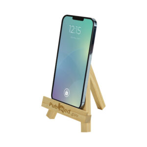 Branding Bamboo Easel Phone Holder